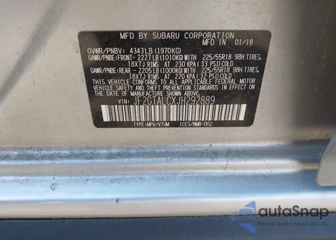 2018 Subaru Crosstrek 2.0I Limited from USA, damaged, VIN JF2GTALCXJH292889